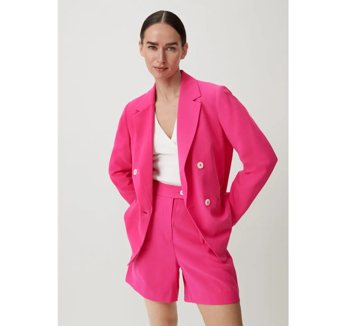COMMA Blusenblazer Langer Blazer aus Viskosemix Logo