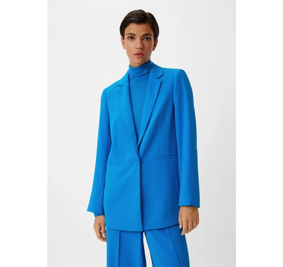 COMMA Blusenblazer Longblazer aus Crêpe