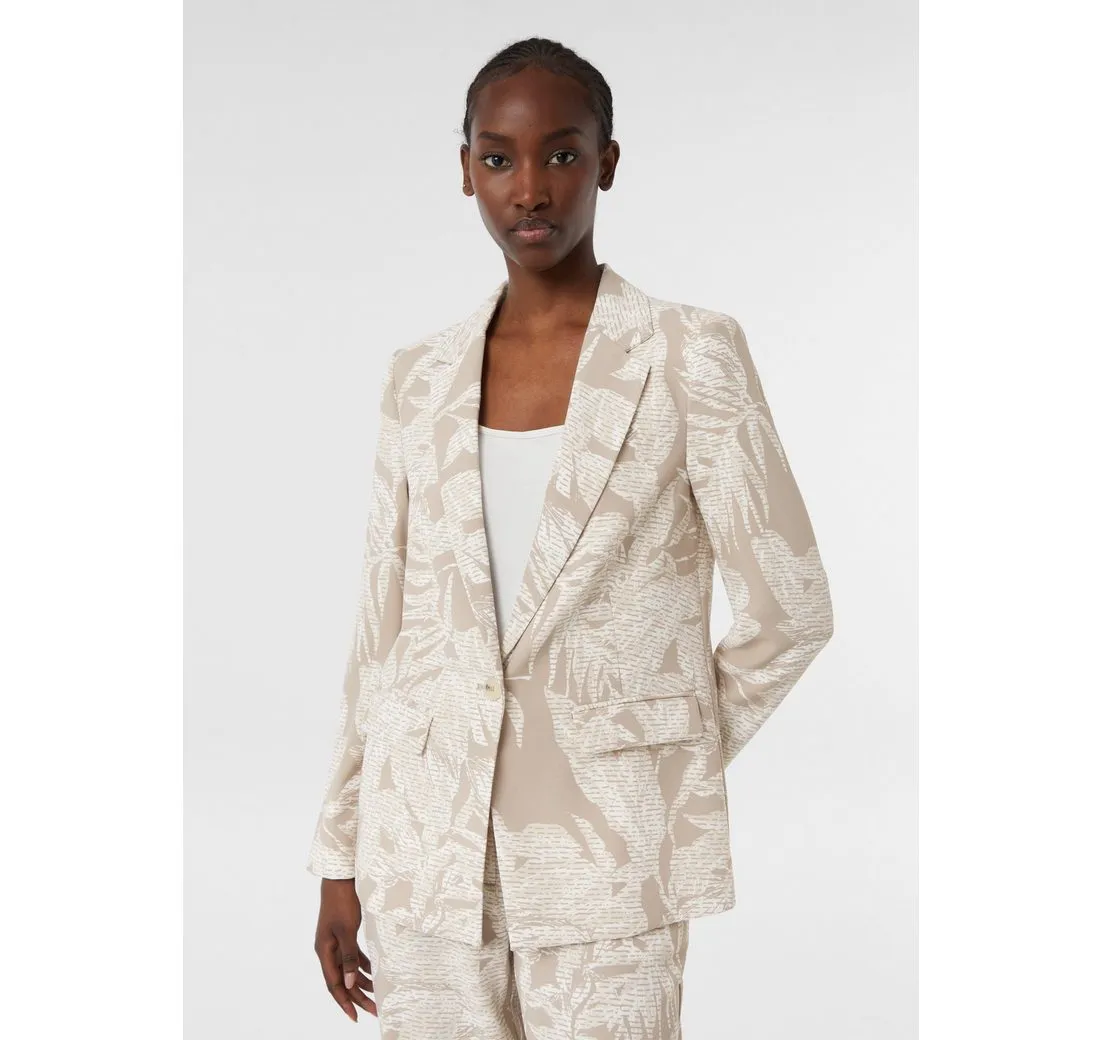 COMMA Blusenblazer Modischer Crêpe-Blazer mit All-over-Print