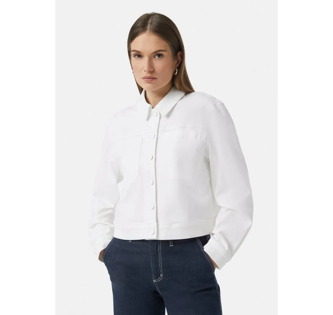 COMMA CASUAL IDENTITY Blusenblazer Verkürzte Jeansjacke im Boxy Fit Waschung