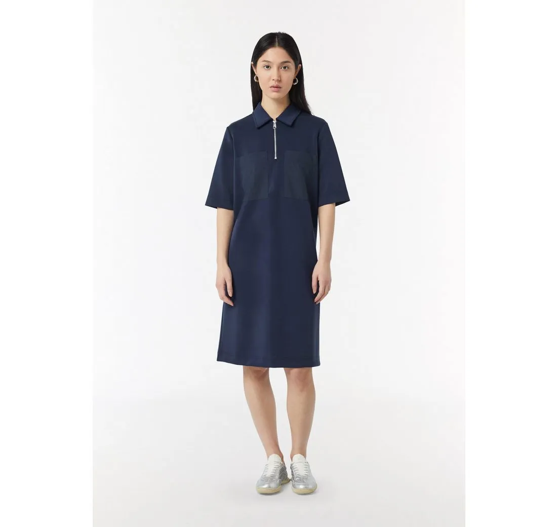 COMMA CASUAL IDENTITY Minikleid Elastisches Kleid im Fabricmix mit Taschen