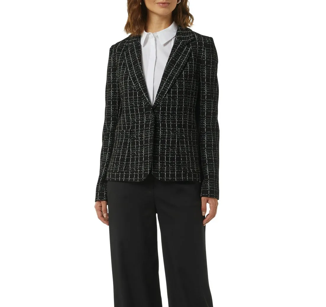 COMMA Jackenblazer mit Karo Muster