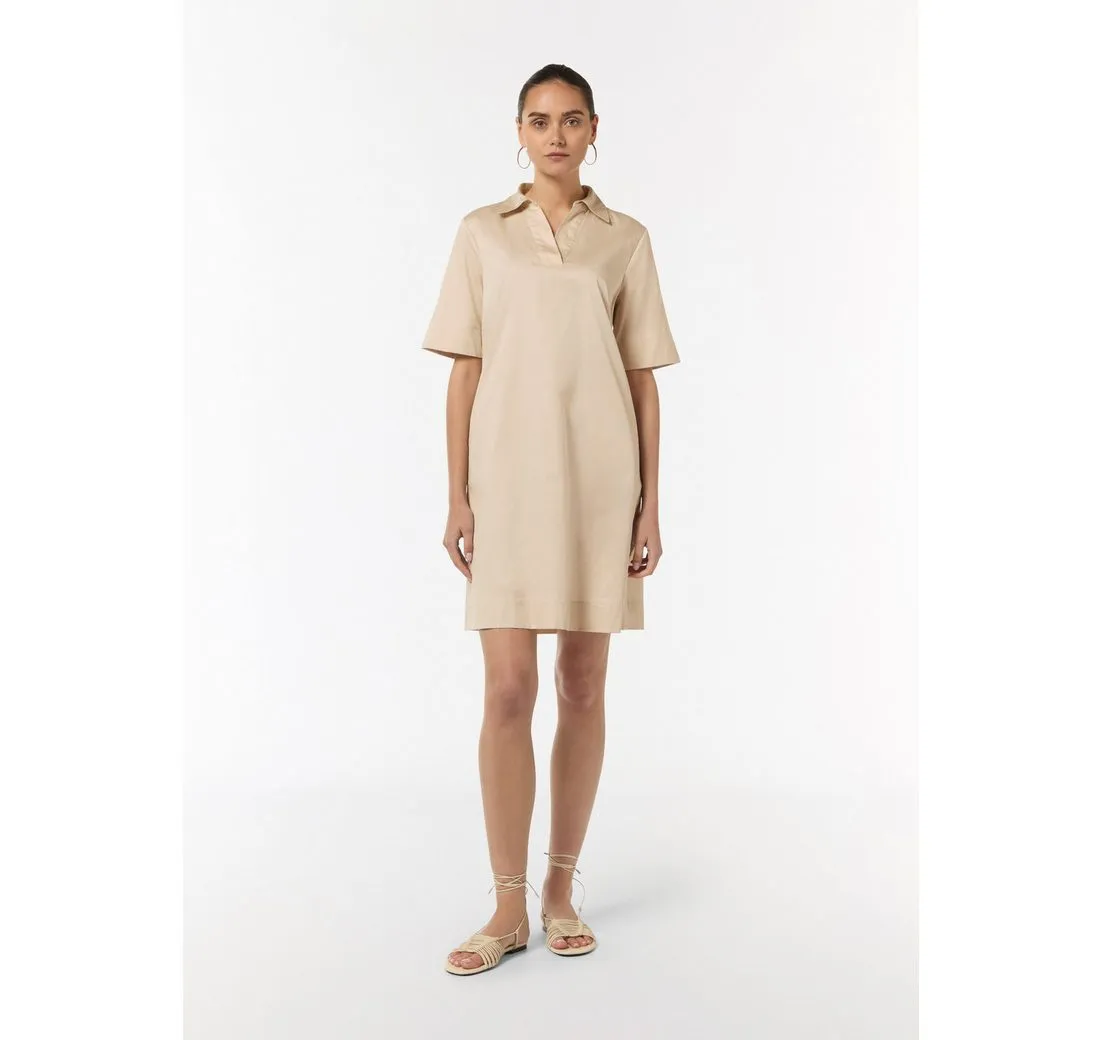 COMMA Minikleid Kleid mit Tunika-Ausschnitt und Hemdkragen