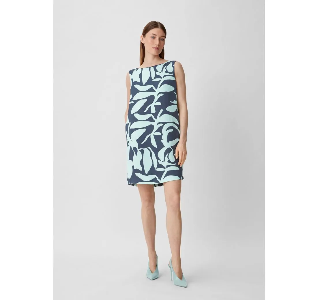 COMMA Minikleid Kurzes Kleid aus Crêpe