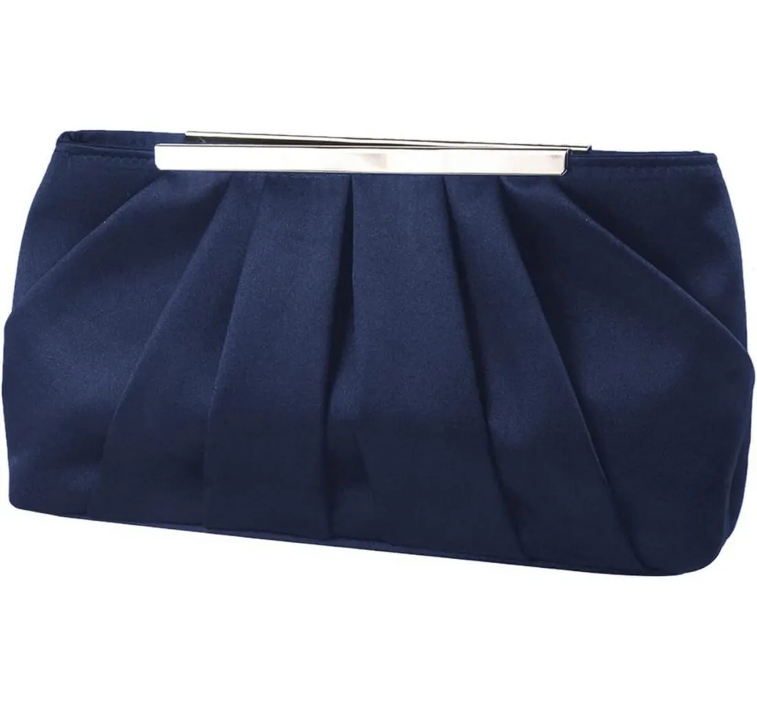 Coonoor Abendtasche Damen Satin Abendtasche Elegante Satin Plissee Abend Clutch