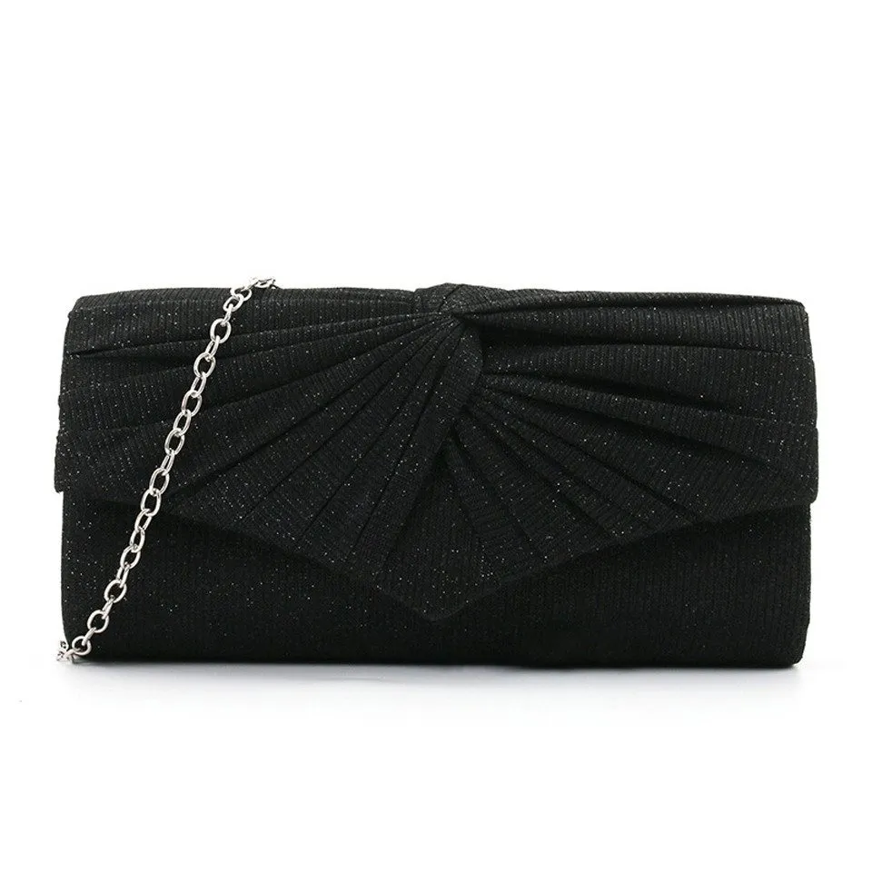 Coonoor Abendtasche Falten-Design Abendtasche, Vintage Abendhandtasche, Elegante Damen Clutch mit Kettenriemen