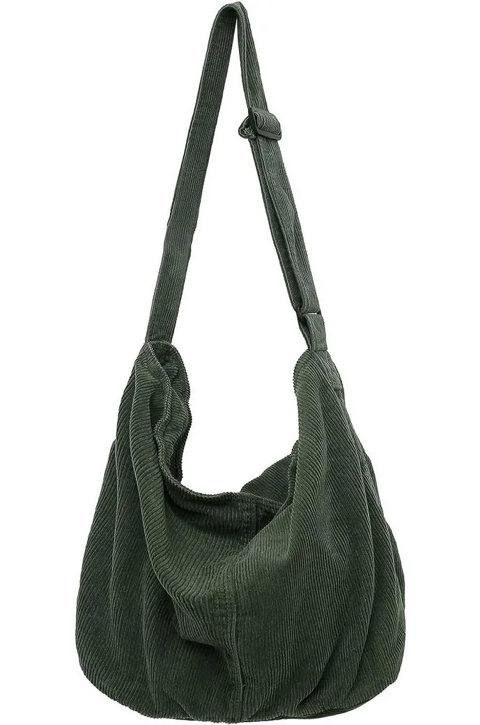 Coonoor Schultertasche Cord Umhängetasche Casual Crossbody Mode Retro große Tasche (1-tlg)