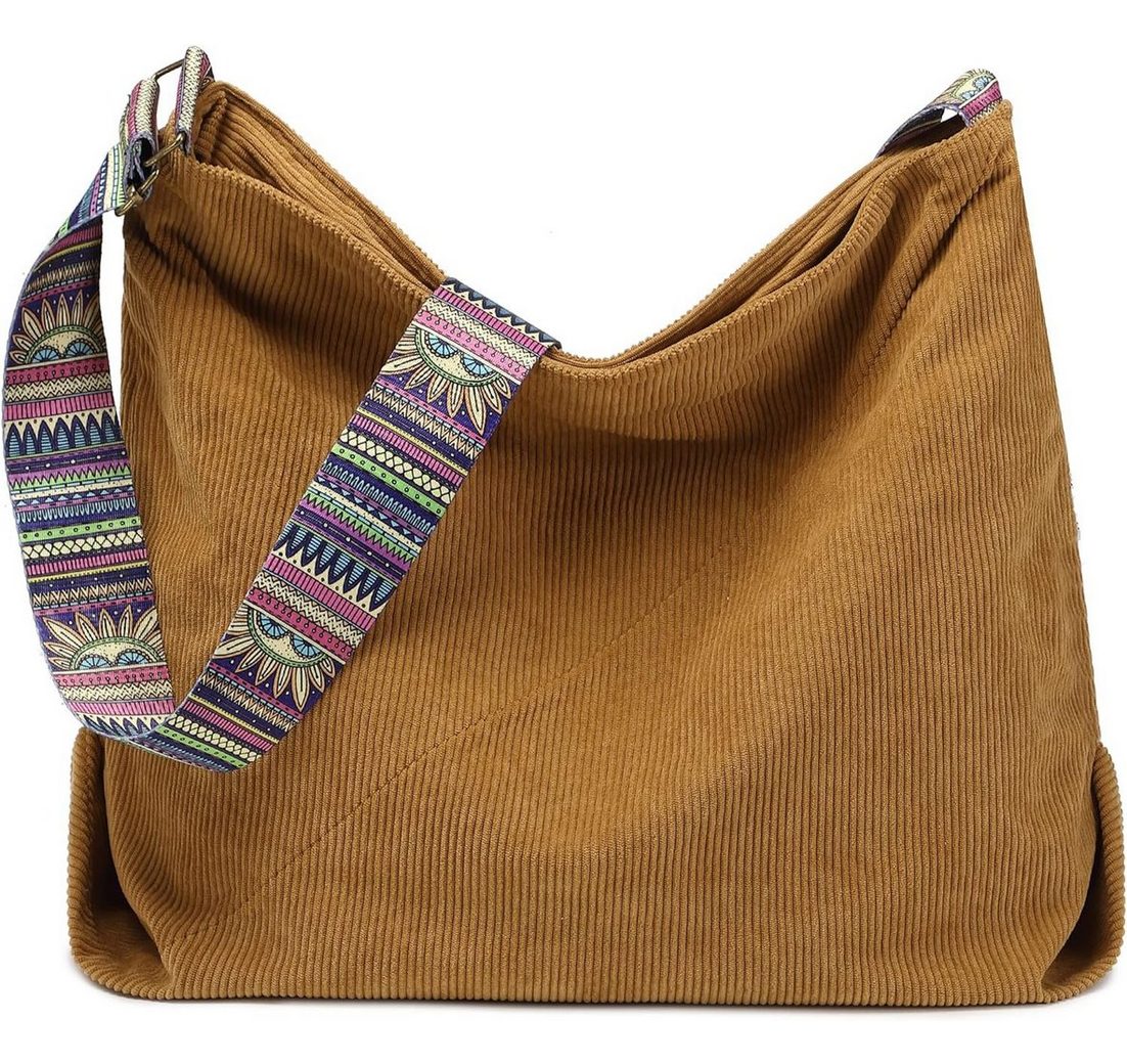 Coonoor Schultertasche Cord Umhängetasche Casual Crossbody Tasche Mode Retro (1-tlg)