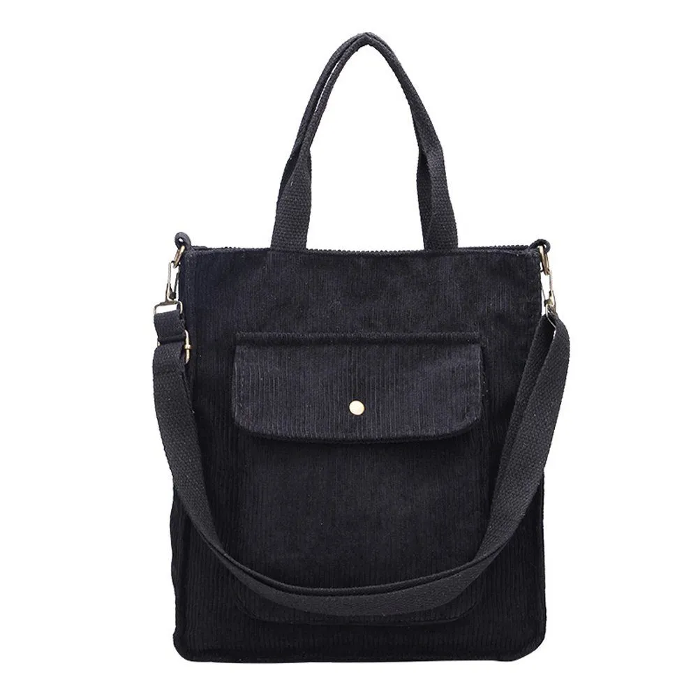 Coonoor Schultertasche Cord Umhängetasche Einkaufstasche Casual Tote Stofftasche (1-tlg)