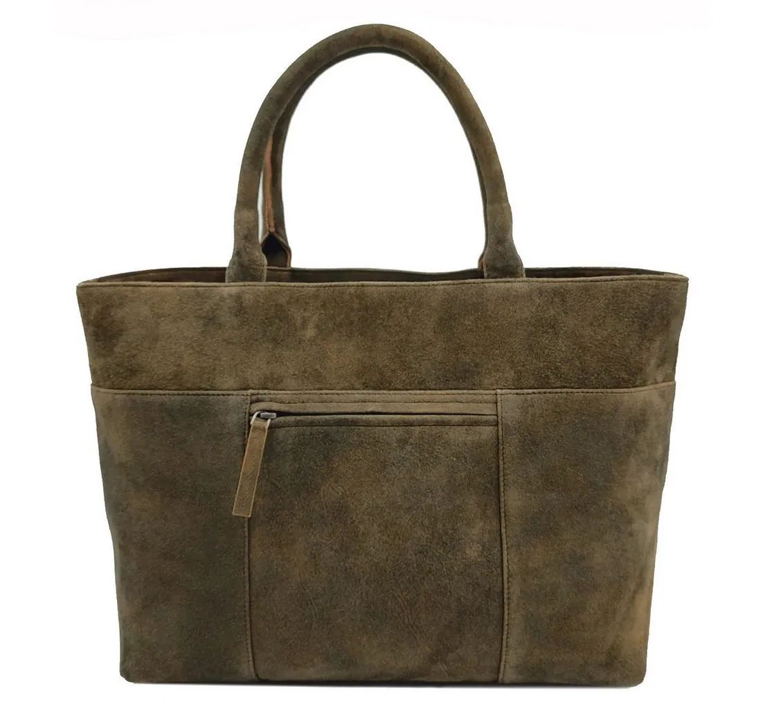 Der Trachtler Trachtentasche, Handtasche, Shopper, Echtes Ziegenleder, Veloursleder