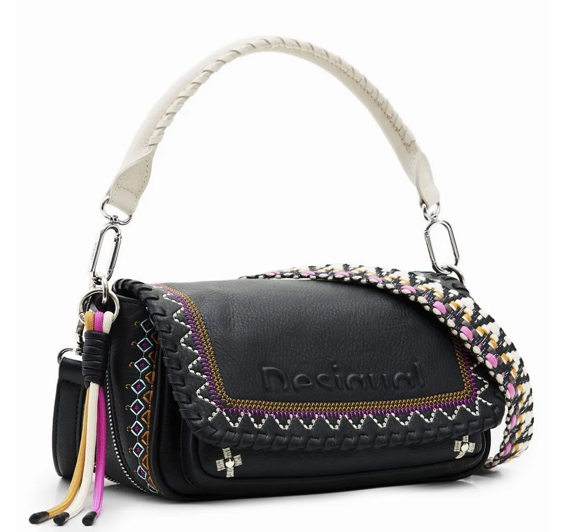 Desigual Umhängetasche Desigual Damen Schultertasche Rigoberta Tromso schwarz (1, 1-tlg., 1)
