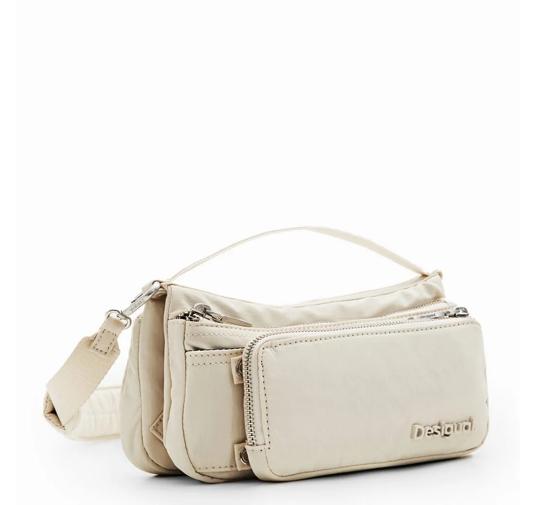 Desigual Umhängetasche Desigual Schultertasche Monza blanco roto (1, 1-tlg., 1)