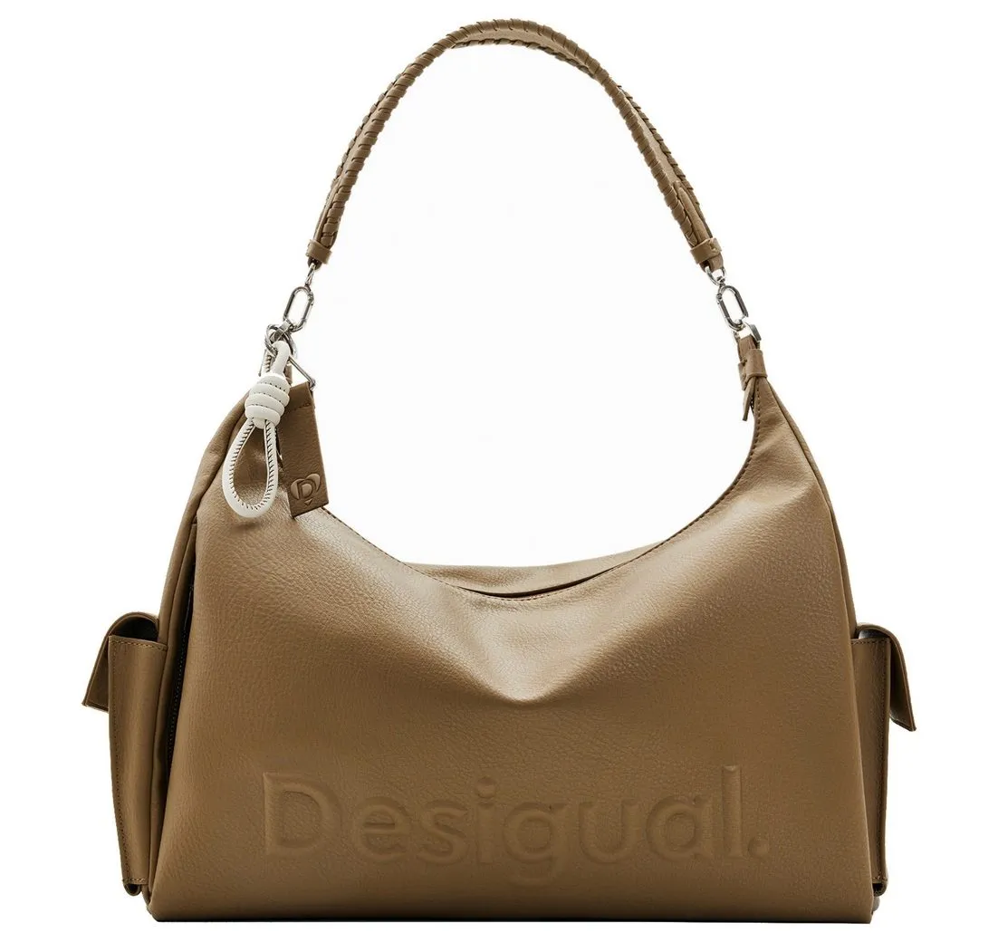 Desigual Umhängetasche Half Logo 24 Kaki Brasilia - Schultertasche 40.5 cm (green)