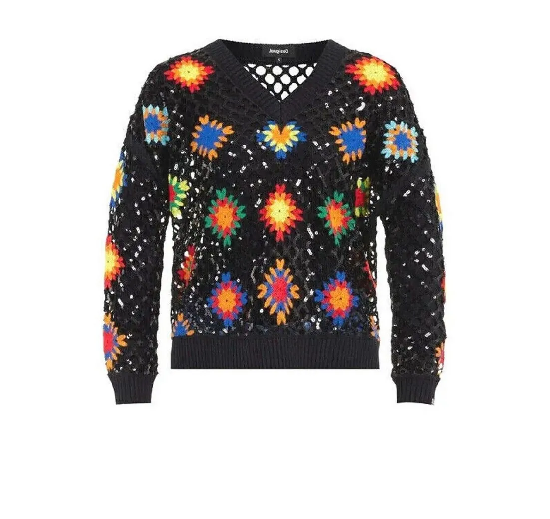 DESIGUAL V-Ausschnitt-Pullover Desigual Damen Pullover, Desigual Jersey Bangalore Damen Pullover