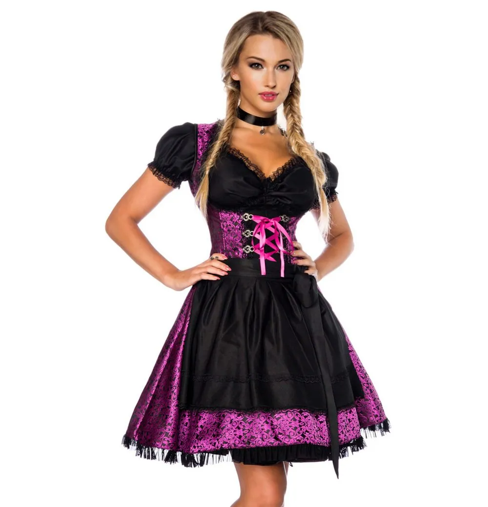 DIRNDLINE Dirndl Dirndl Kleid Oktoberfest Tracht Wiesn Wasn Trachtenkleid Frauen (3-tlg)