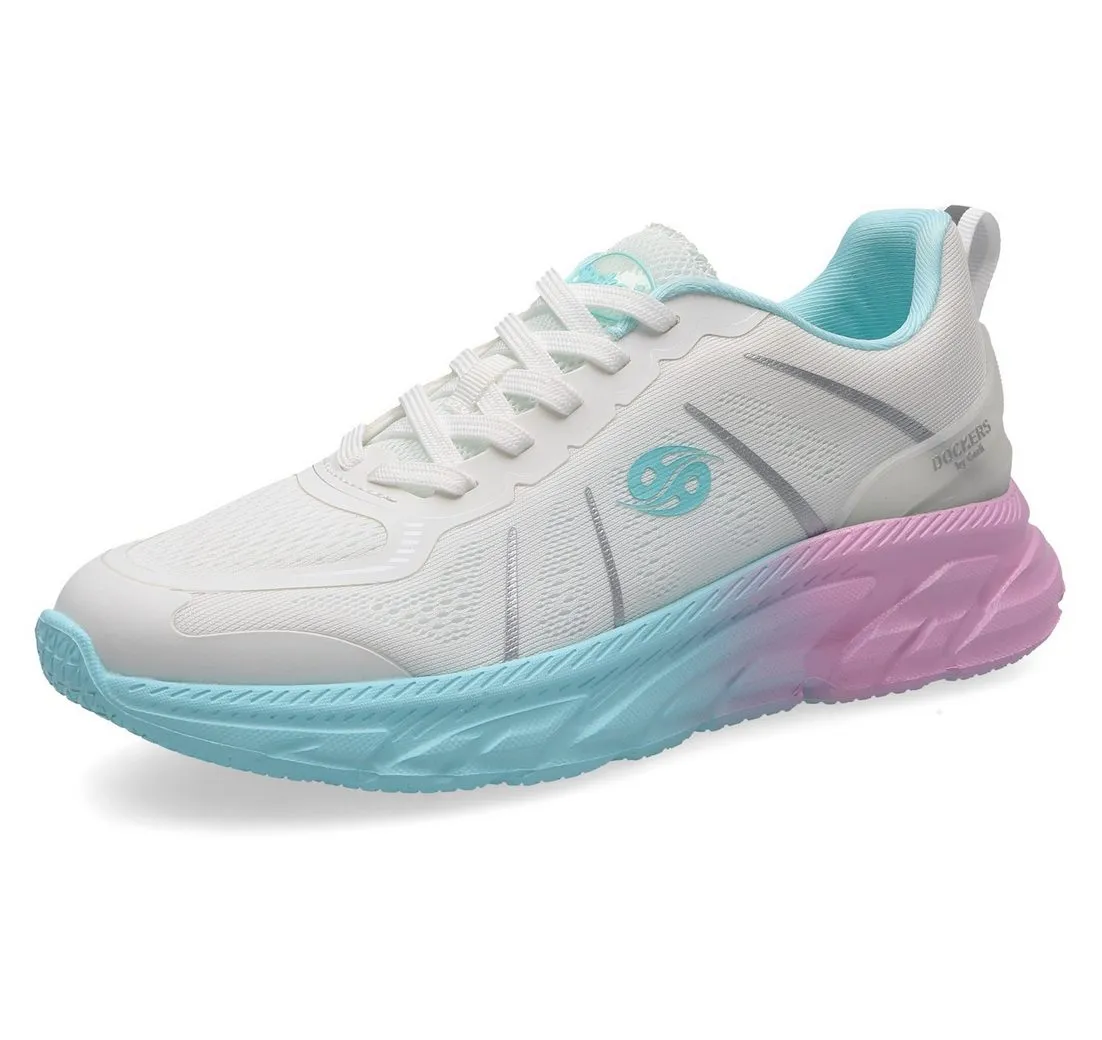 DOCKERS BY GERLI Sneaker, Trainingsschuh, Schnürschuhe mit bunter Pastell-Sohle