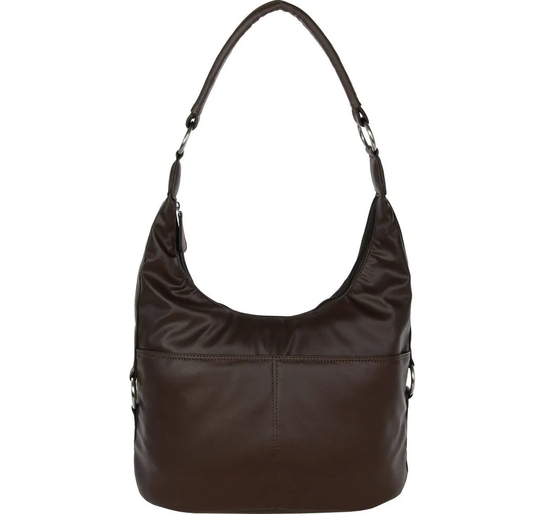 DrachenLeder Beuteltasche OTS100X DrachenLeder Damen Beuteltasche Tasche (Beuteltasche), Damen Beuteltasche Kunstleder, braun, ca. 37cm x ca. 18cm