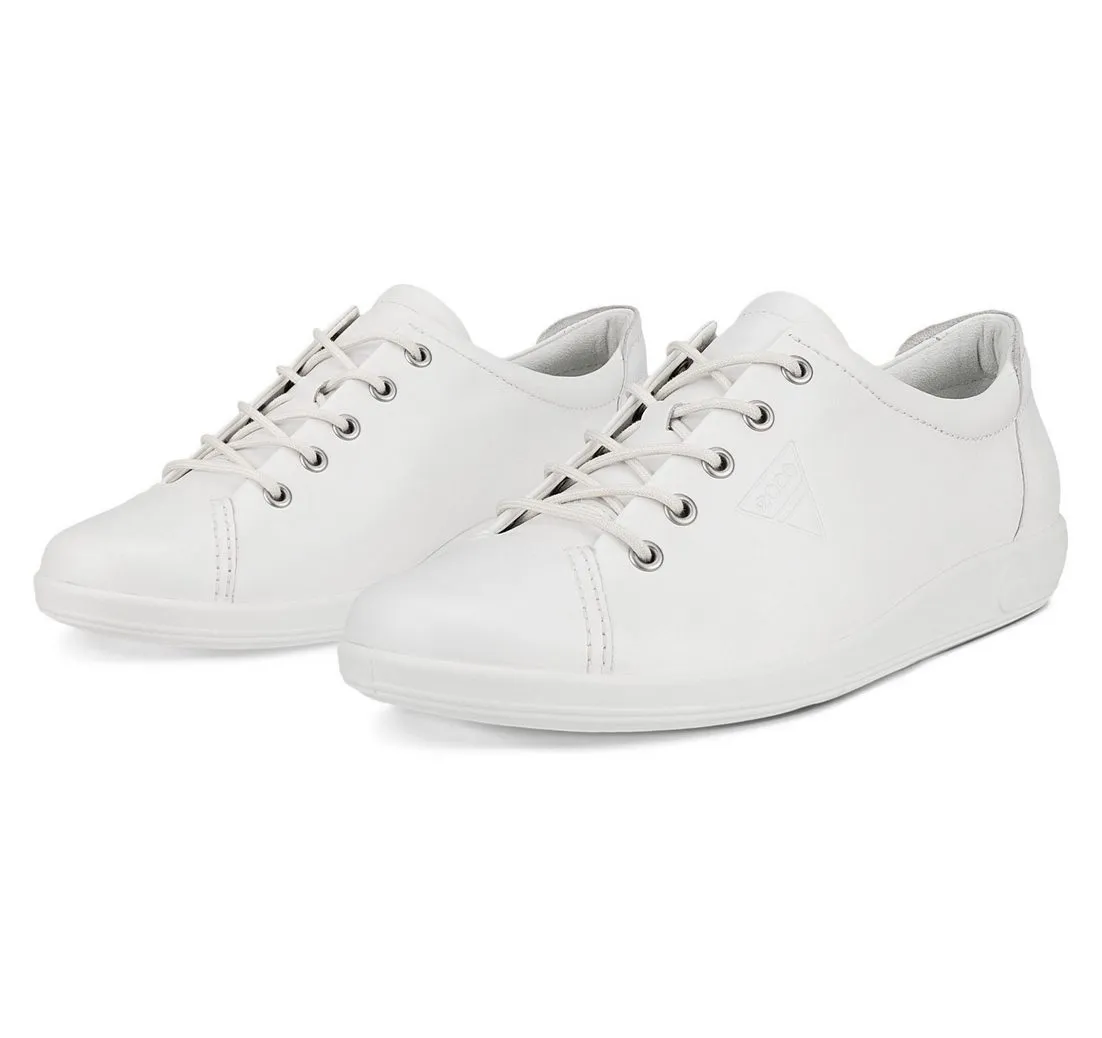 ECCO Soft 2.0 Sneaker, Freizeitschuh, Halbschuh, Schnürschuh mit Retro-Shilouette