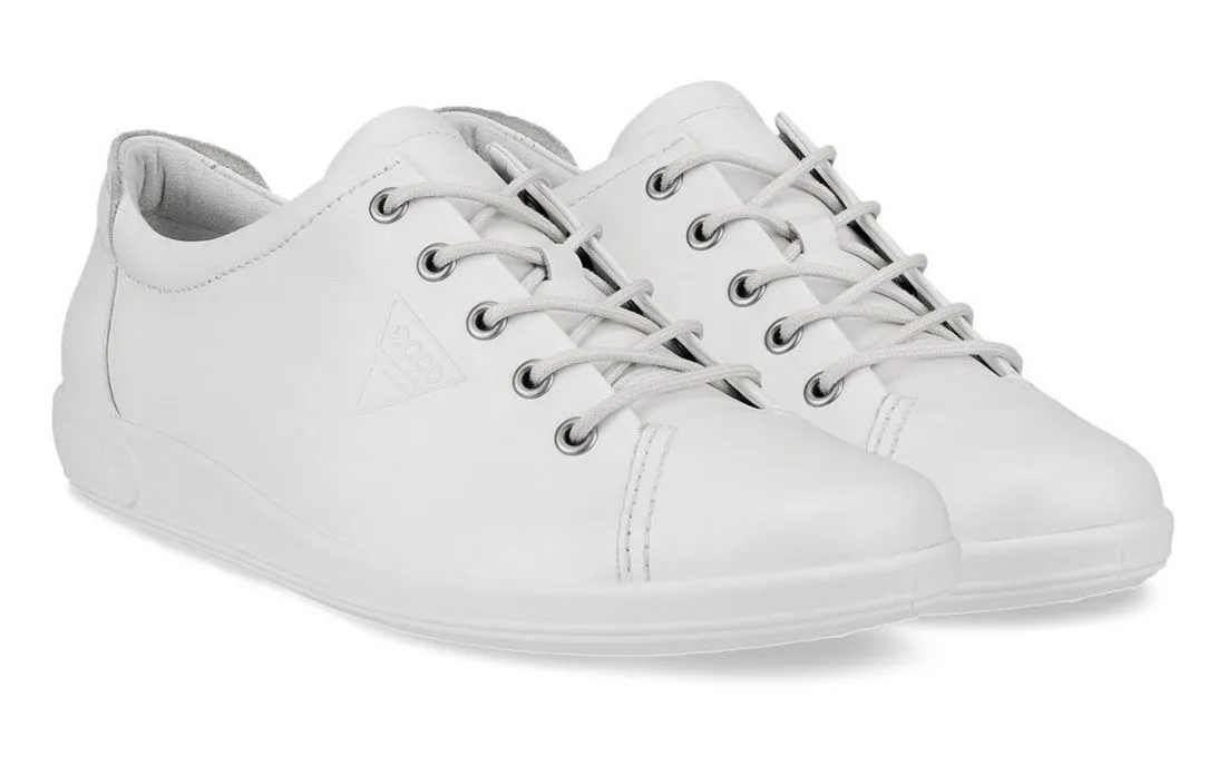 ECCO Soft 2.0 Sneaker, Freizeitschuh, Halbschuh, Schnürschuh mit Retro-Shilouette