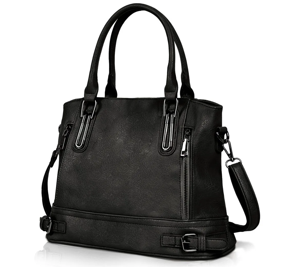 Fassiona Henkeltasche Handtasche Leder Henkeltasche Top Griff Tasche, Vintage Weiches Umhängetasche Schultertasche für Frauen