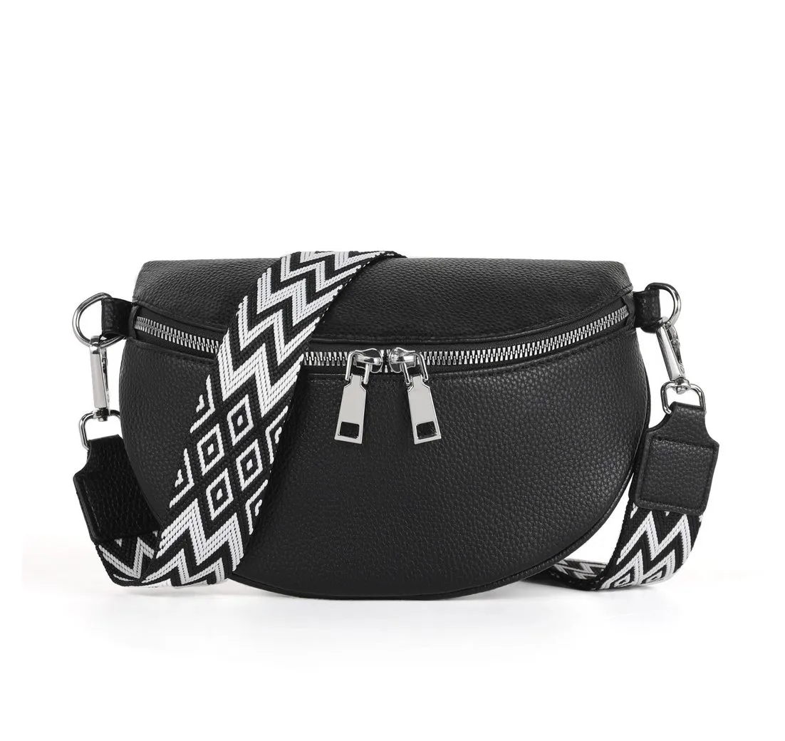Fassiona Schultertasche Damen Bauchtasche Gürteltasche Umhängetasche Crossbody-Bag Hüfttasche, als Schultertasche tragbar mit Verstellbare Schultergurte