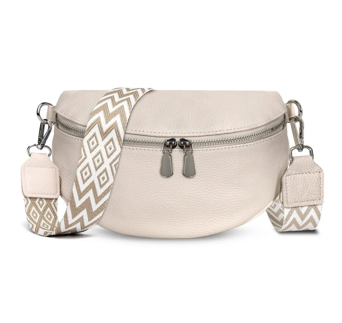 Fassiona Schultertasche Umhängetasche Damen Klein Bauchtasche Damen Stylisch Crossbag, Bauchtasche,Umhängetasche, Echtleder