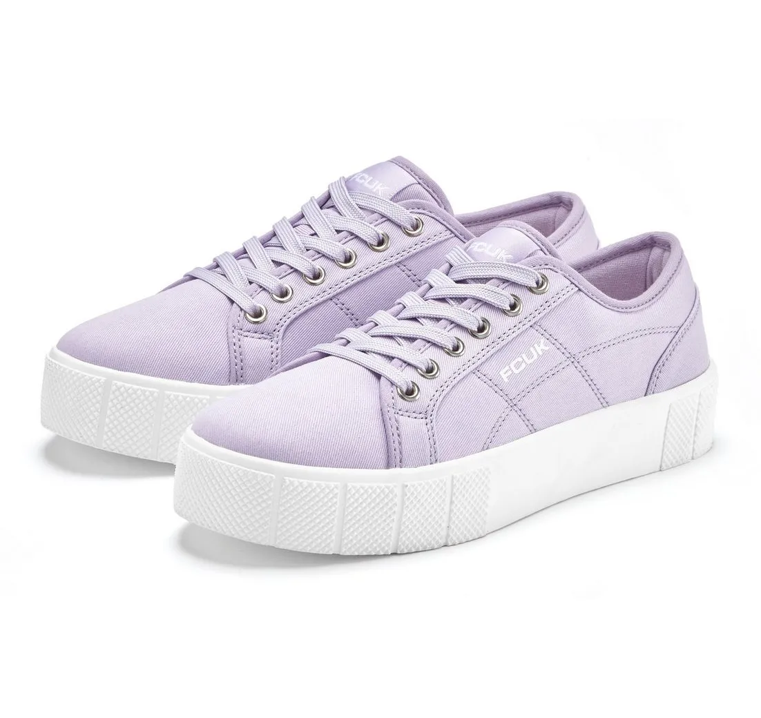 FCUK Sneaker Freizeitschuh, Halbschuh mit Plateausohle VEGAN