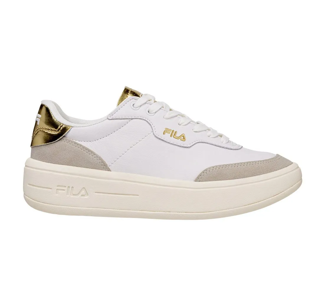 FILA Premium F Wmn Sneaker mit goldenen Details an Ferse und Zunge