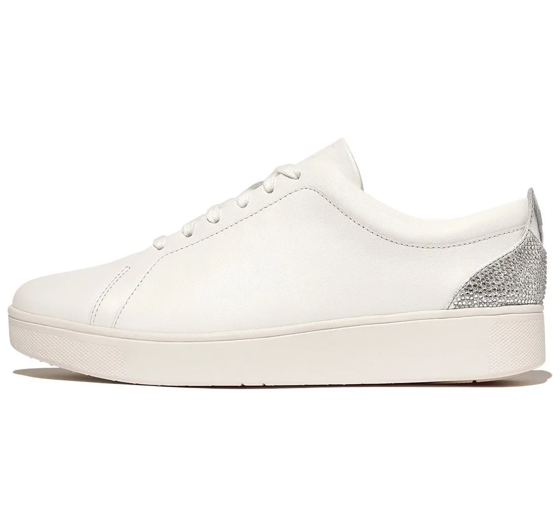 FITFLOP RALLY CRYSTAL Sneaker Freizeitschuh, Schnürschuh, Halbschuh mit metallic Fersenpatch