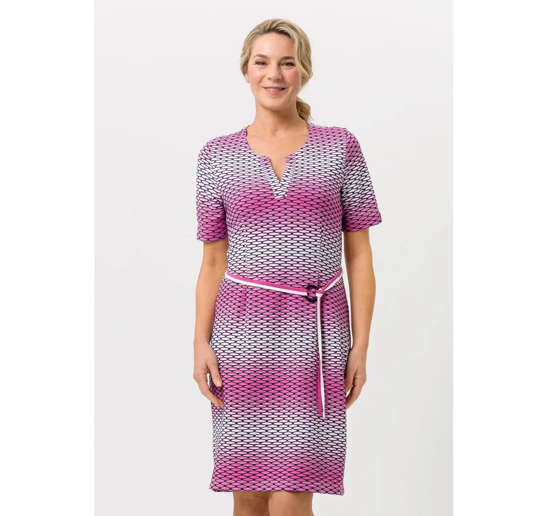 FRANK WALDER Jerseykleid mit dekorativem Bindeband