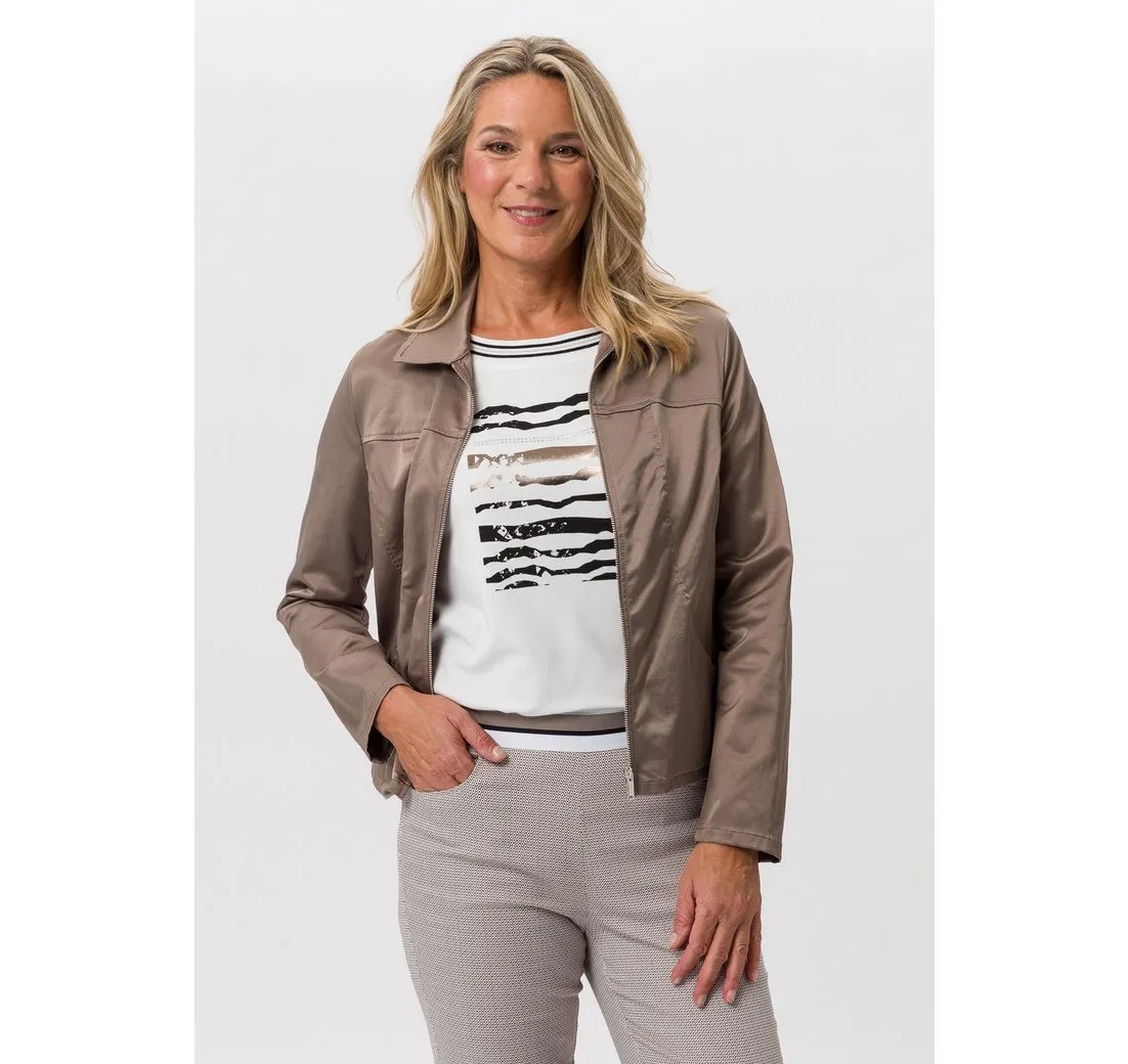 FRANK WALDER Kurzjacke mit softem edlen Touch