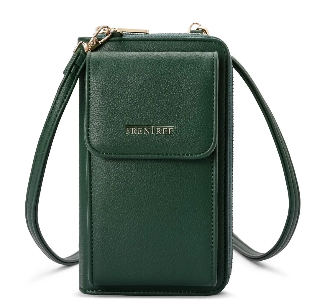 Frentree Schultertasche Damen Cross-Body Handtasche mit Handyfach und Portemonnaie, Umhängetasche mit vielen Fächern