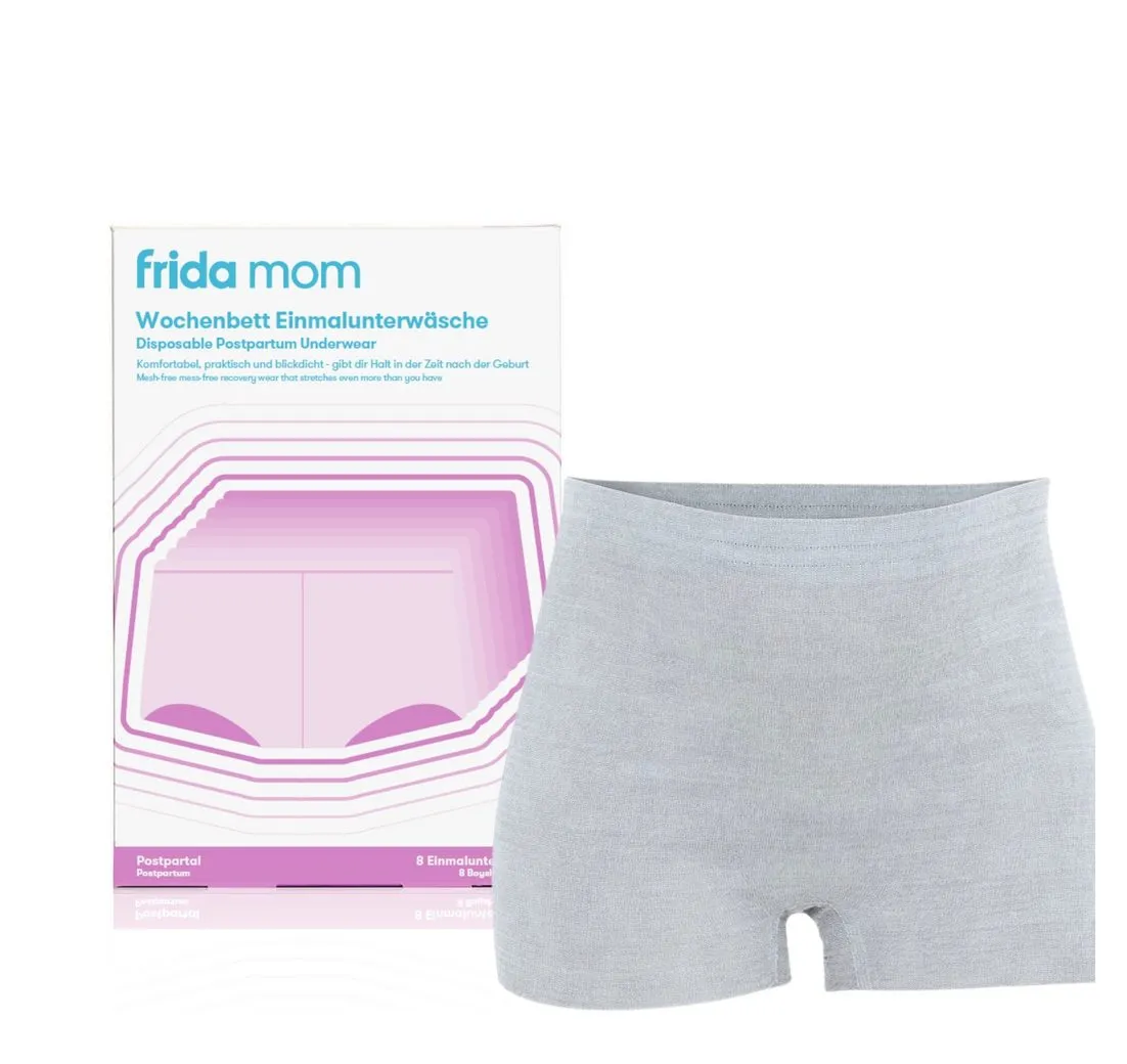 FRIDA Umstandspanty Frida Mom Wochenbett Einmalunterwäsche Geburt, Superweich, Atmungsaktiv, Geburt oder Kaiserschnitt, One Size