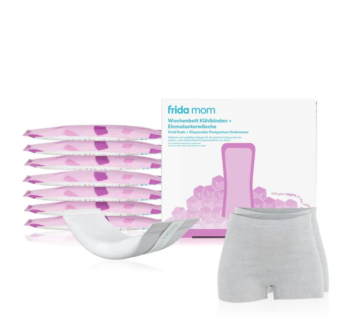 FRIDA Umstandspanty Frida Mom Wochenbett Kühlbinden + Einmalunterwäsche One Size