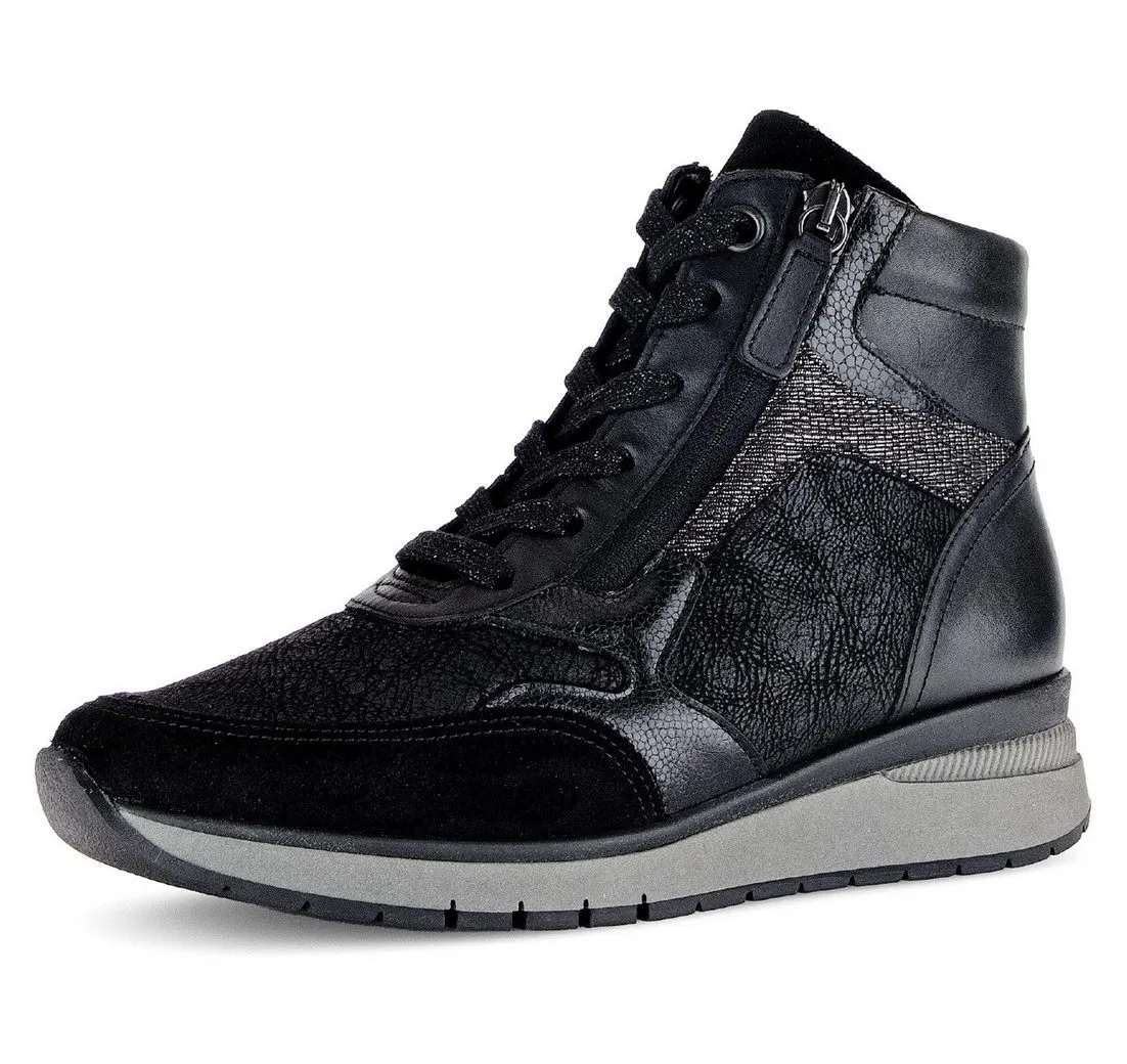 GABOR Capri Keilsneaker, Komfortschuh, High-Top-Sneaker, Schnürer, Komfortweite K (extraweit)