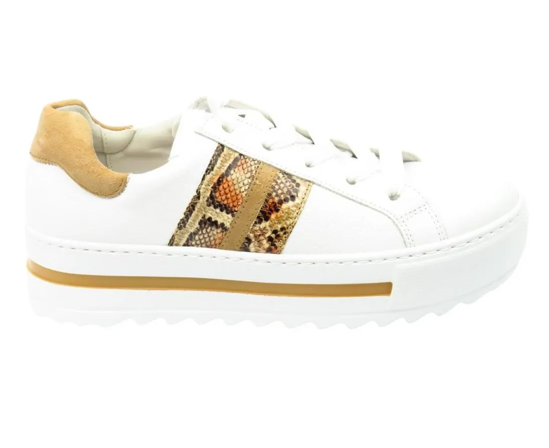 GABOR Cervo kombi. weiss/br. Sneaker