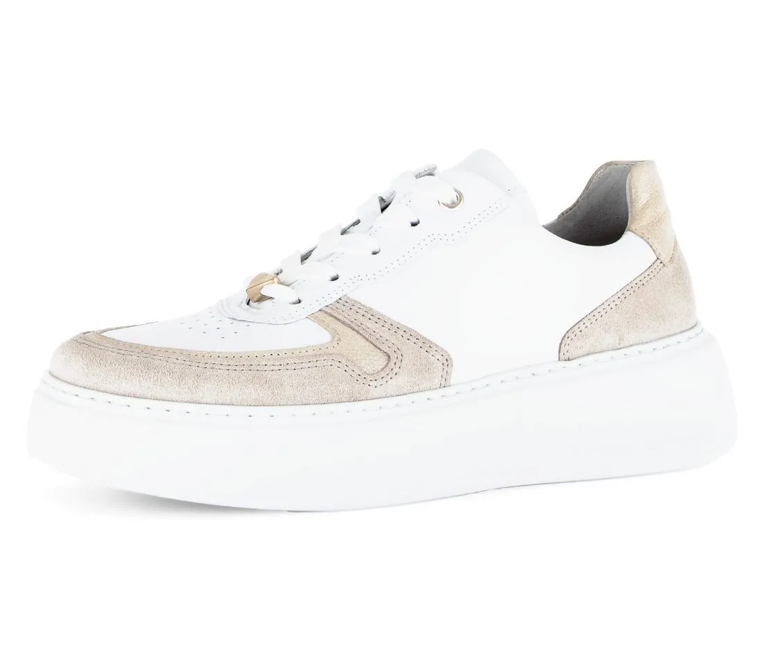 GABOR FLORENZ Plateausneaker, Freizeitschuh, Halbschuh, Schnürer, Kontrastbesätze, Weite G