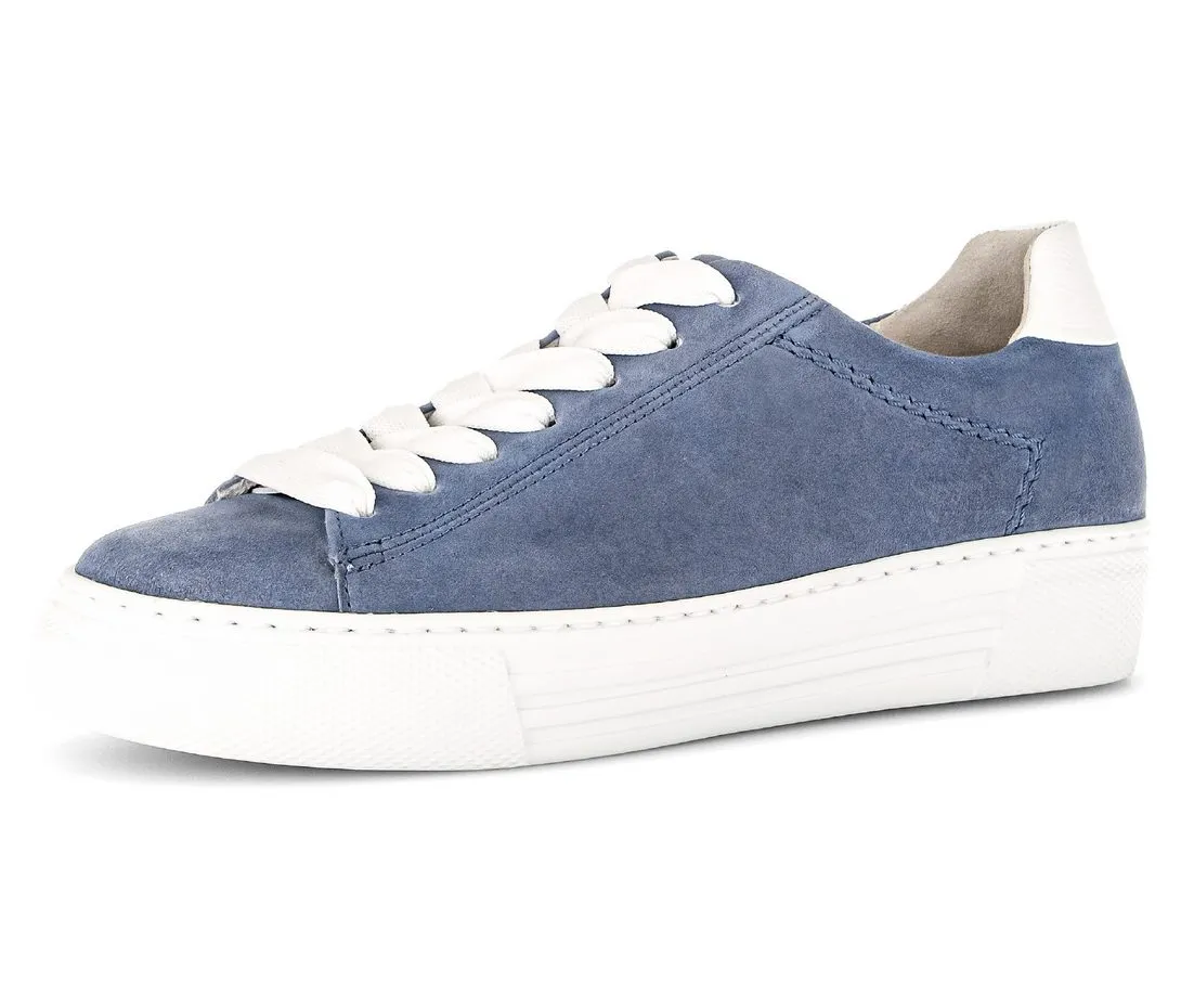 GABOR FLORENZ Plateausneaker, Freizeitschuh, Halbschuh, Schnürschuh mit Ziernähten, G-Weite