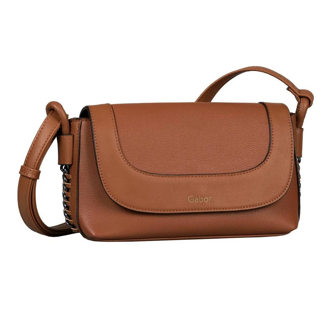 Gabor Handtasche GABOR Damen ELENI Flap-Bag Umhängetasche, 26 x 16 x 9 22 COGNAC