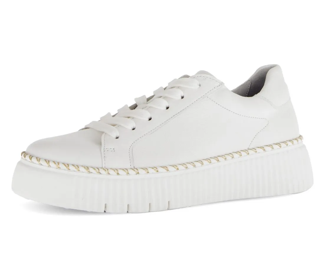 GABOR Plateausneaker, Freizeitschuh, Halbschuh, Schnürschuh mit Kontrast-Rahmennaht