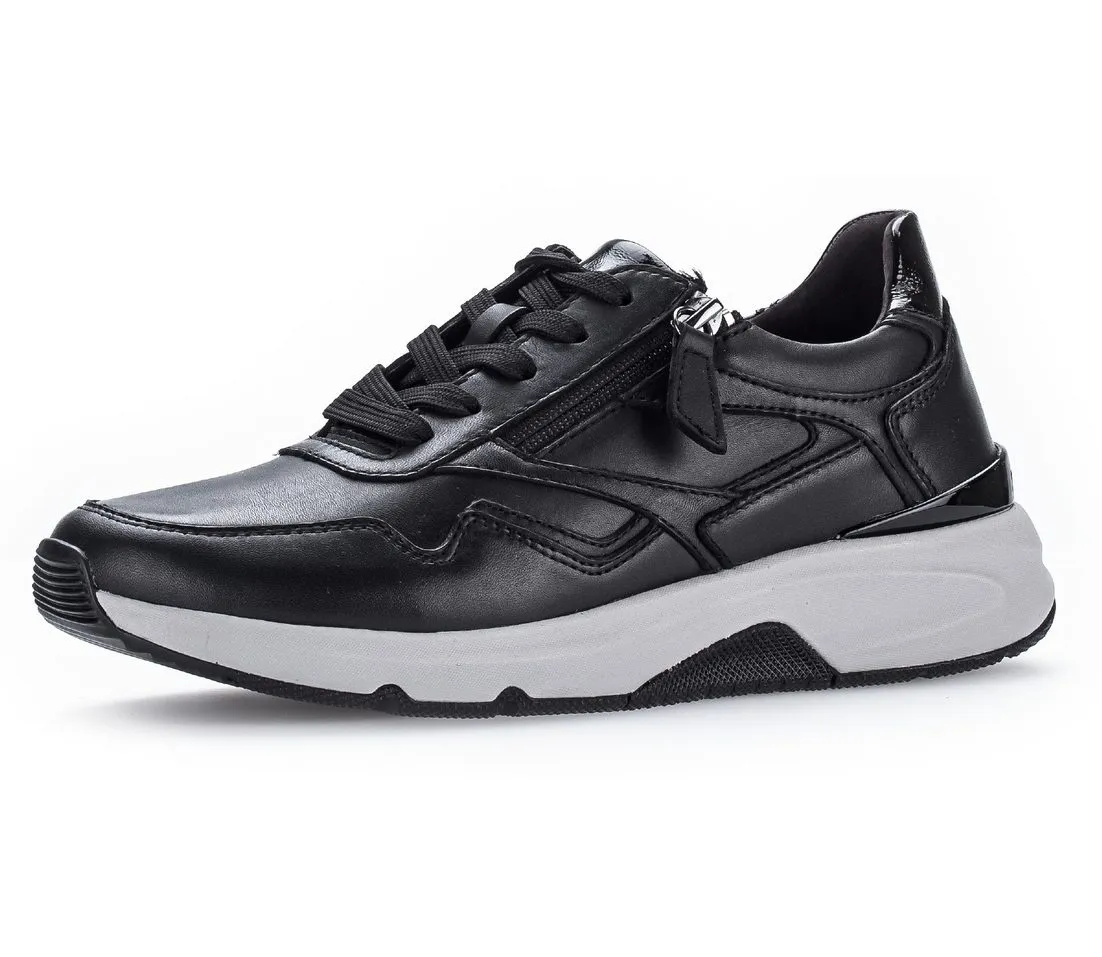 GABOR ROLLINGSOFT Keilsneaker, Freizeitschuh, Halbschuh, Schnürschuh, Logoschriftzug an der Ferse