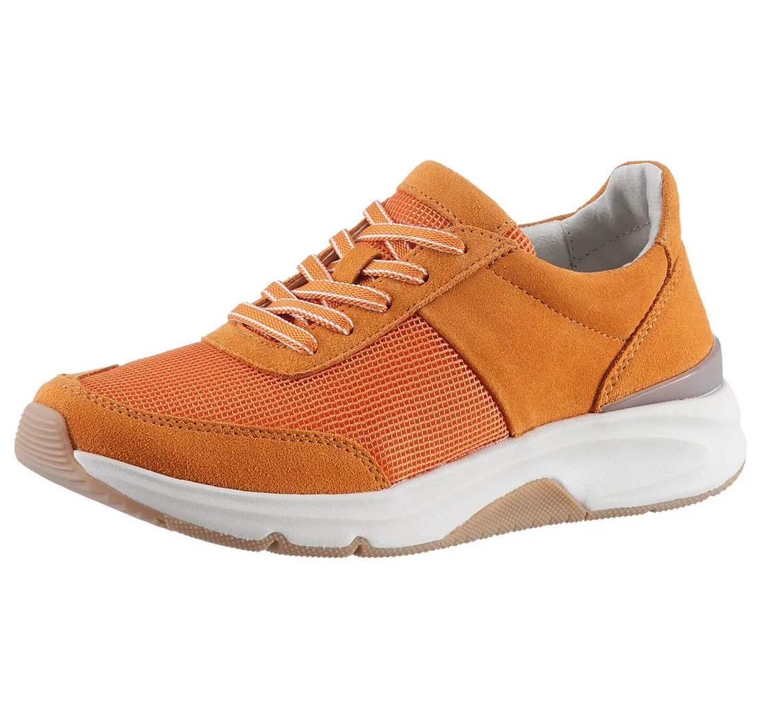 GABOR ROLLINGSOFT Keilsneaker, Freizeitschuh, Halbschuh, Schnürschuh, Logoschriftzug an der Ferse