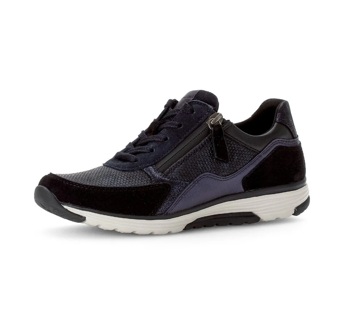 GABOR ROLLINGSOFT Keilsneaker, Komfortschuh, Halbschuh, Schnürschuh mit Logo an der Ferse