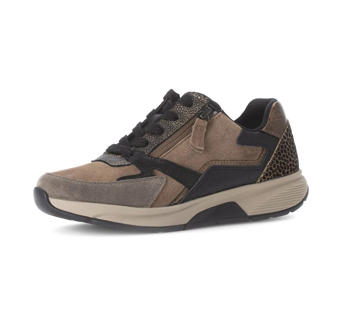 GABOR ROLLINGSOFT Keilsneaker, Schnürer, Halbschuh, Freizeitschuh mit zusätzlichem Reißverschluss
