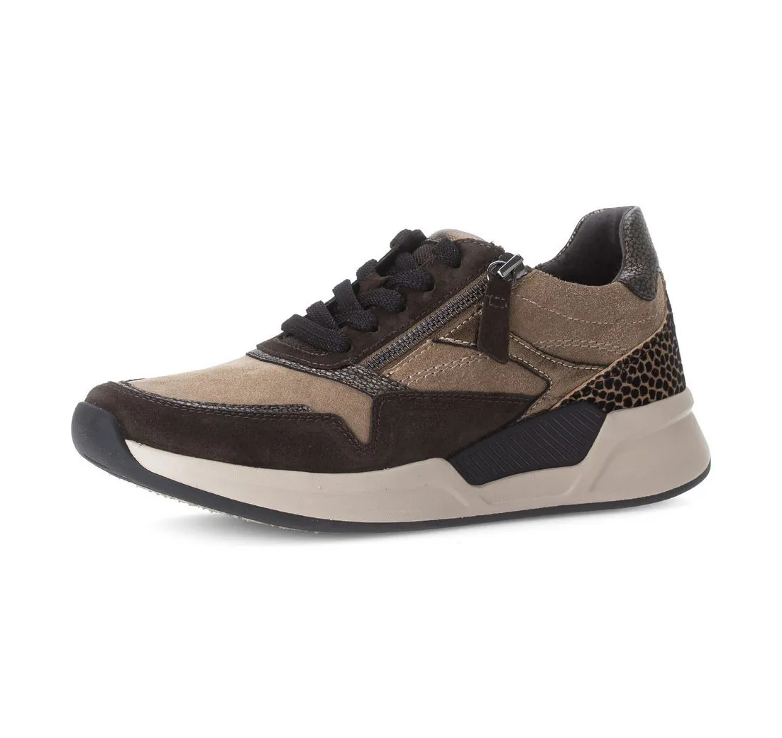 GABOR ROLLINGSOFT Keilsneaker, Schnürschuh, Halbschuh, Freizeitschuh mit seitlichem Reißverschluss