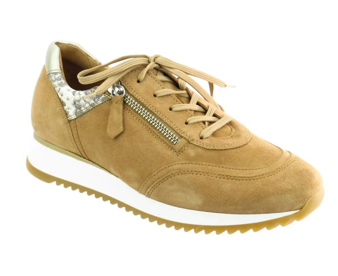 GABOR Samt. caramel kombi. Sneaker