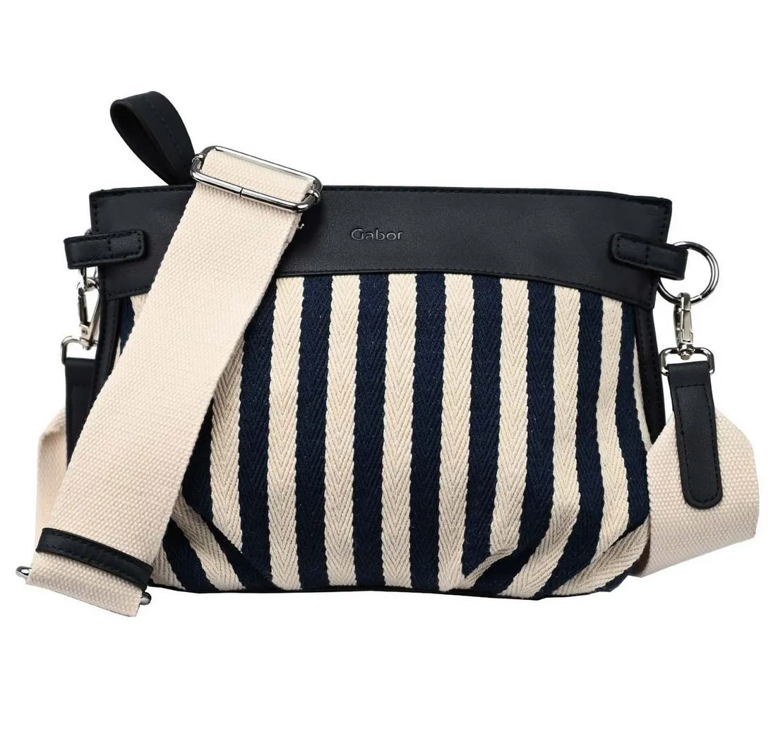 Gabor Schultertasche GABOR LORENA-Crossc-Bag Umhängetasche 27x10x21 Stripes Blue