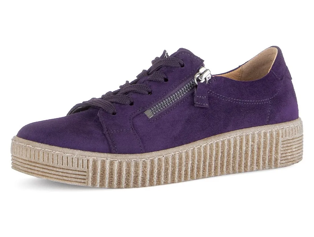 GABOR Sneaker, Plateau, Freizeitschuh, Halbschuh, Schnürschuh, zwei Reißverschlüsse