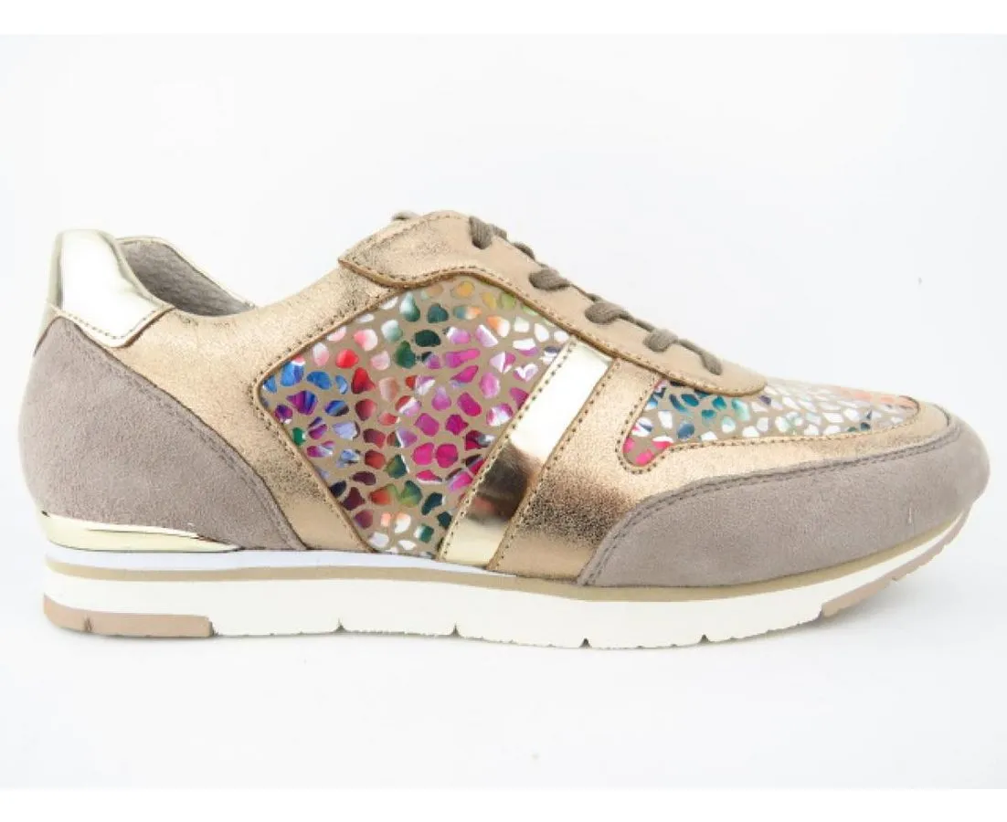 GABOR visone/space/silber 15 mm Sneaker