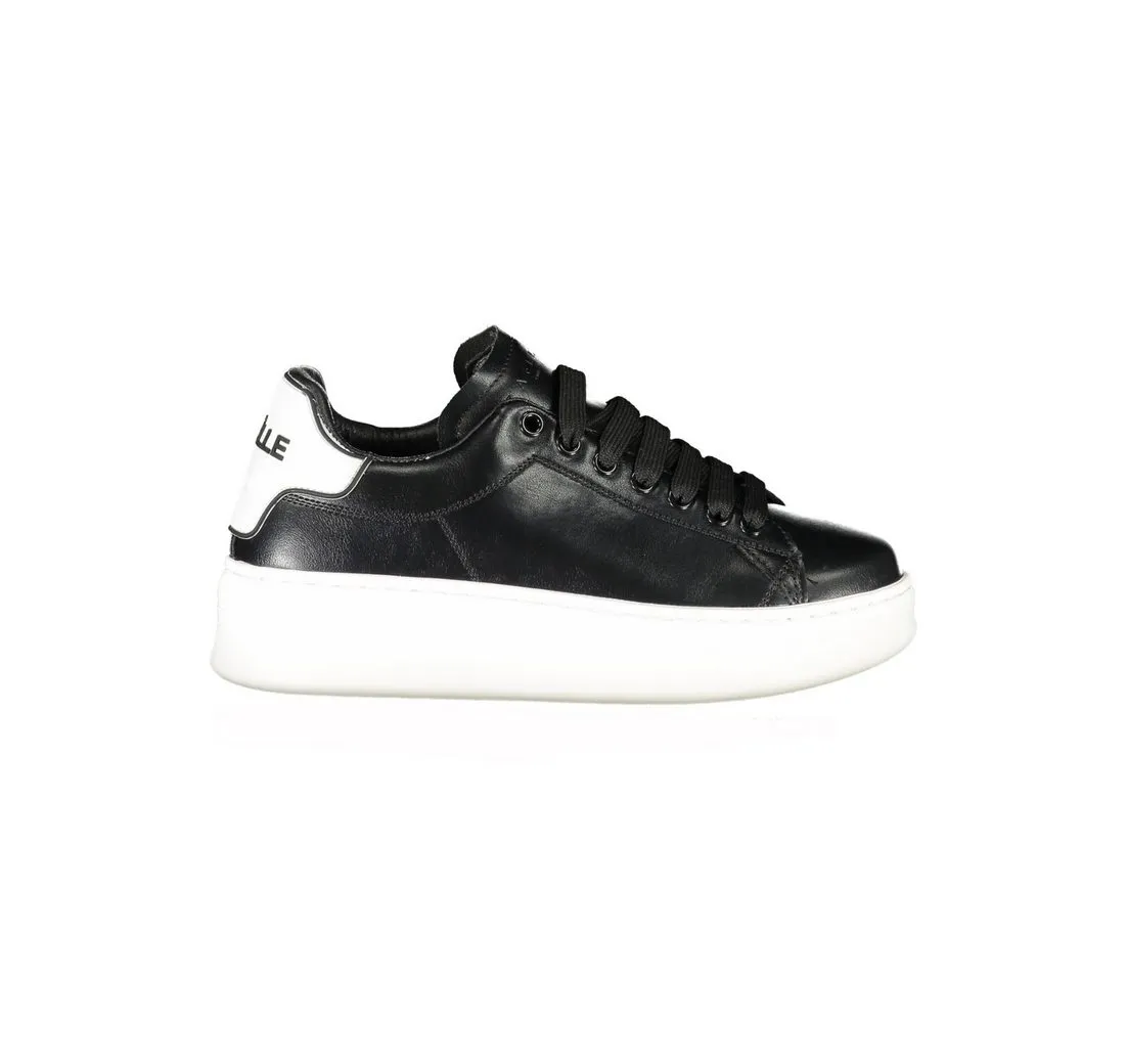 GAELLE PARIS Sneaker Damen Schwarzer Sportschuh mit Schnürsenkeln &